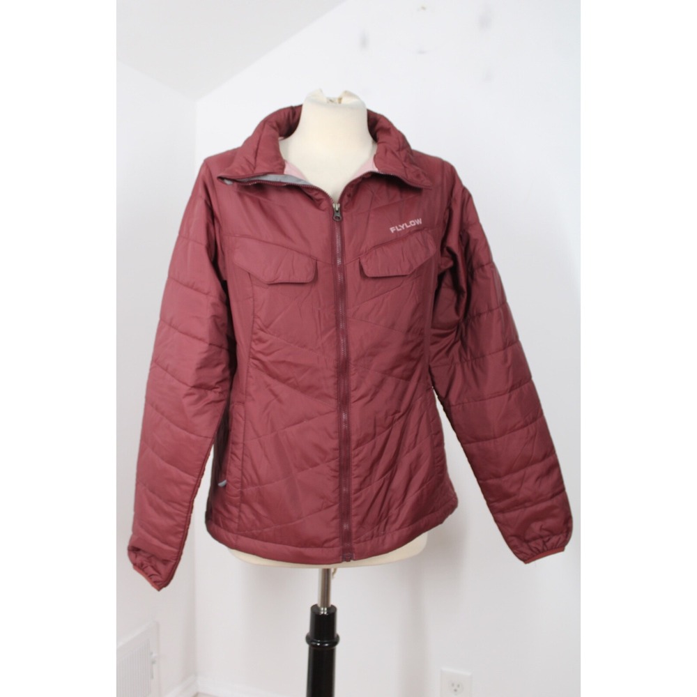 FlyLow Gear L Pink Quilted Synthetic Puffer Jacket